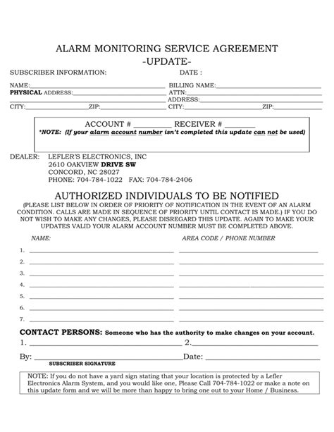 alarm installation contract template